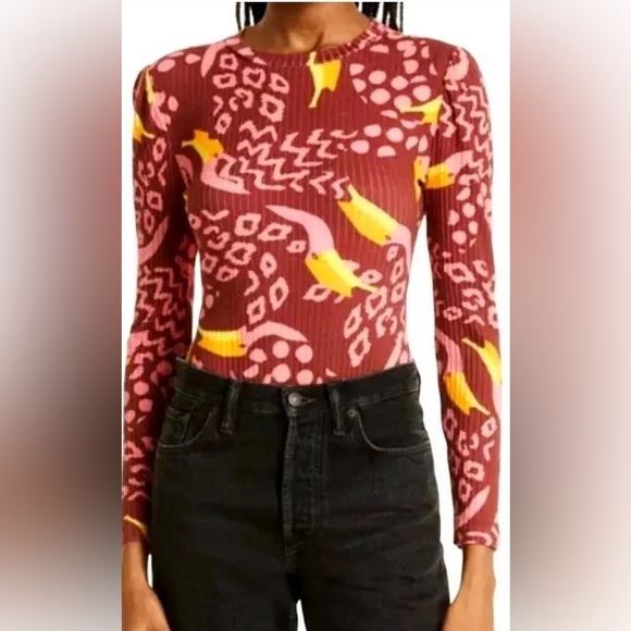 FARM Rio Toucanissimo Long Sleeve Stretch Cotton Body Suit - Picture 4 of 5